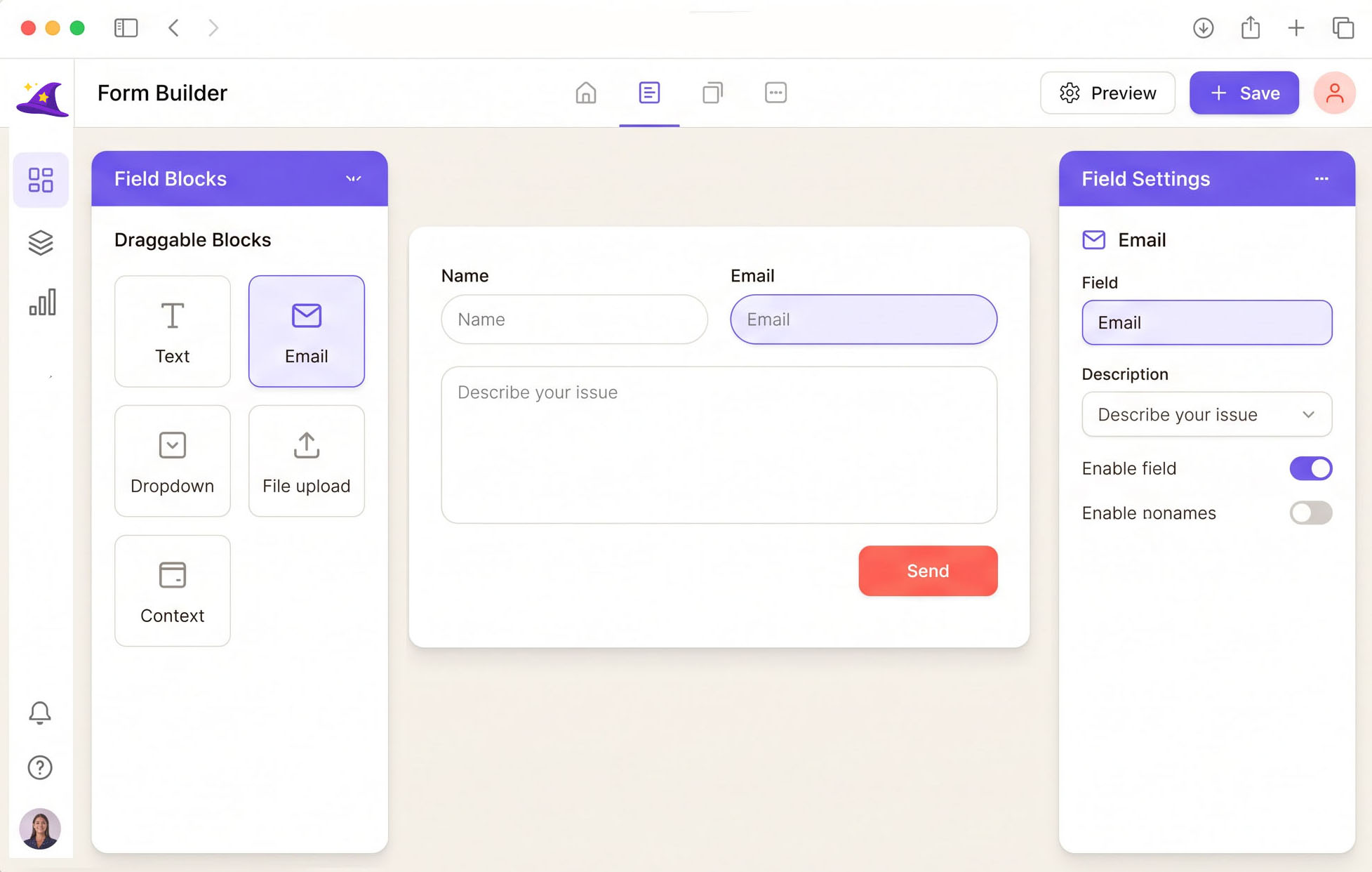 MerlinFlows drag-and-drop form builder